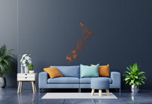 Load image into Gallery viewer, New Zealand Faces Map made from Brushed Copper ACM Wall Art in the home made by Good.Kiwi
