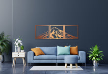 Load image into Gallery viewer, Mt Egmont/Mt Taranaki Brushed Copper ACM Wall Art in the home made by Good.Kiwi