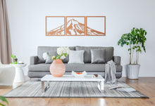 Load image into Gallery viewer, Mt Egmont/Mt Taranaki Brushed Copper ACM Wall Art in the home made by Good.Kiwi