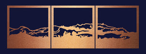 Te Mata Peak, the Sleeping Giant, Hawkes Bay, New Zealand, Brushed Copper ACM Wall Art in the home made by Good.Kiwi