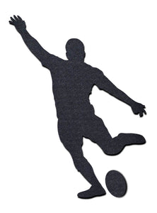 Rugby Player Silhouette - 9mm Pin Board Material