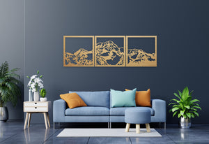 Mt Cook, Mount Cook, Aorangi Bamboo Wall Art in the home made by Good.Kiwi