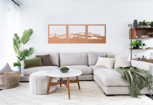 Te Mata Peak, the Sleeping Giant, Hawkes Bay, New Zealand, Brushed Copper ACM Wall Art in the home made by Good.Kiwi