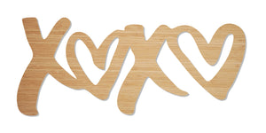 XOXO Wall Art, Bamboo